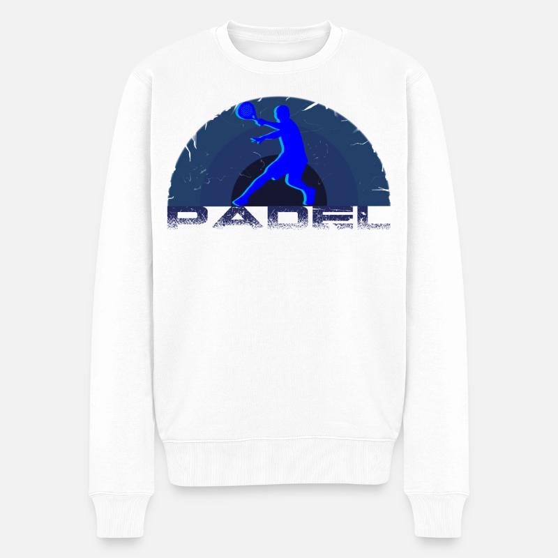 Padel - Männer Premium Bio Pullover - Weiß