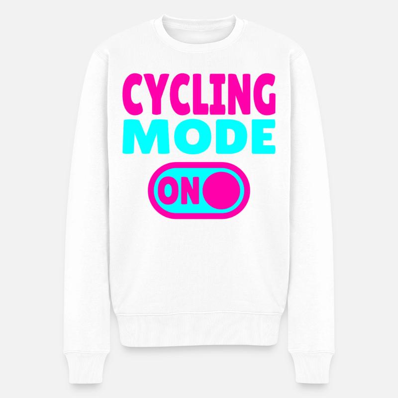 Cycling Mode ON Radsport - Männer Premium Bio Pullover - Weiß