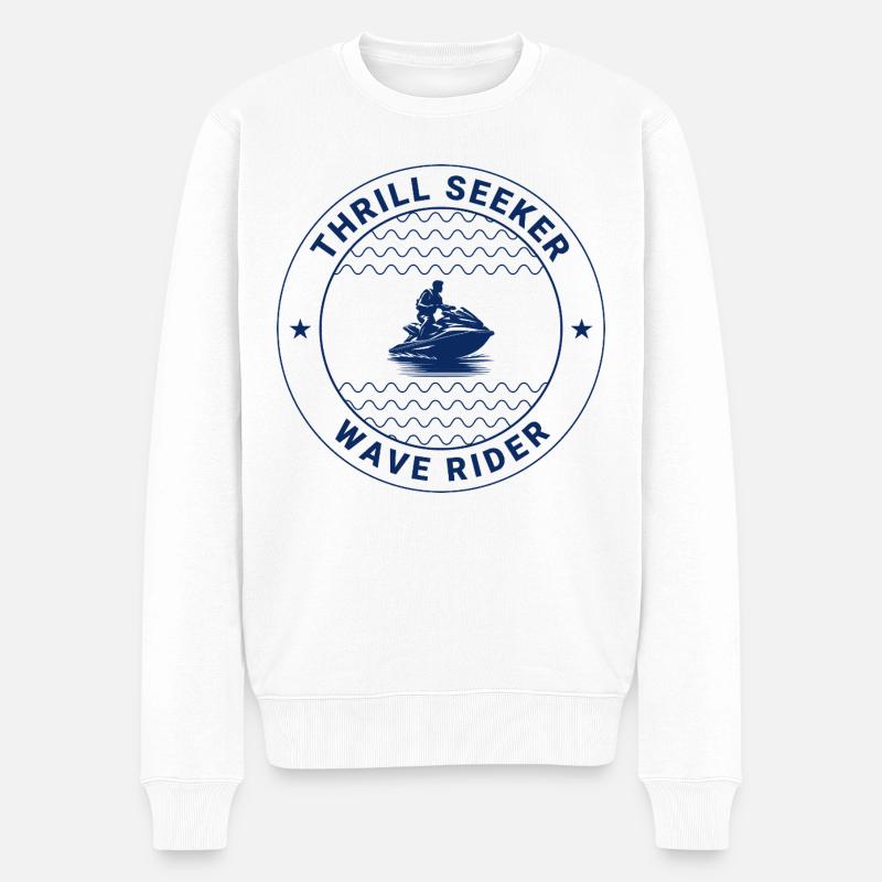 Jetski Thrill Seeker Wave Rider - Pull Premium bio Homme - blanc
