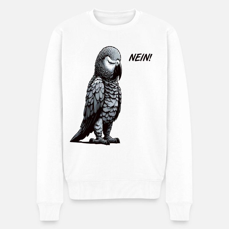 Aucun propriétaire de perroquet gris d'Afrique - Pull Premium bio Homme - blanc