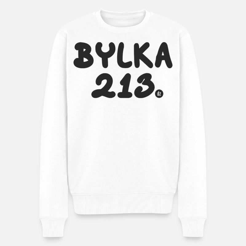 BYLKA 213 dz - Männer Premium Bio Pullover - Weiß