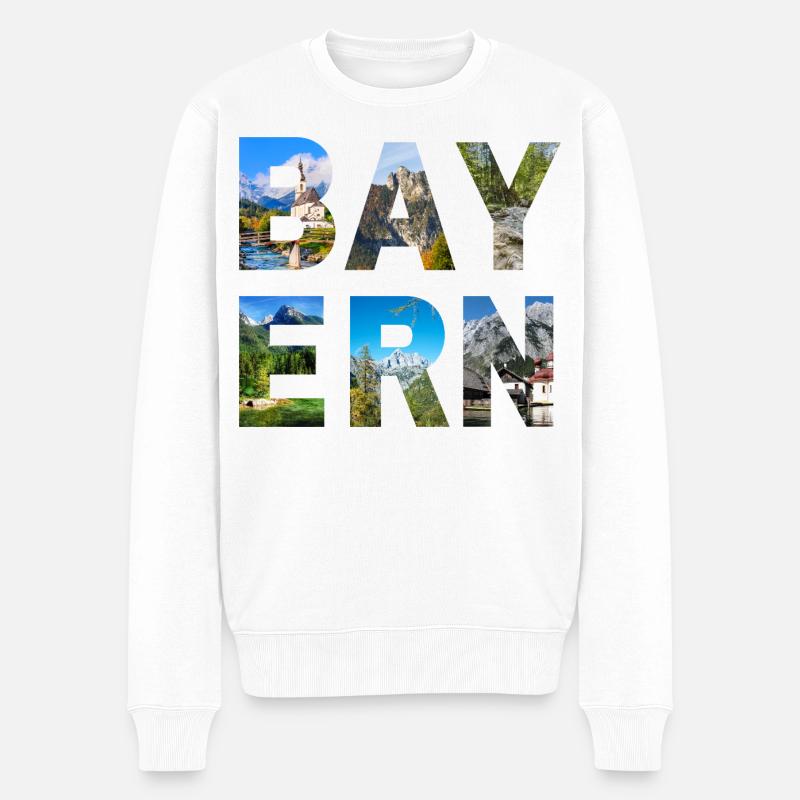 Bayern  - Männer Premium Bio Pullover - Weiß