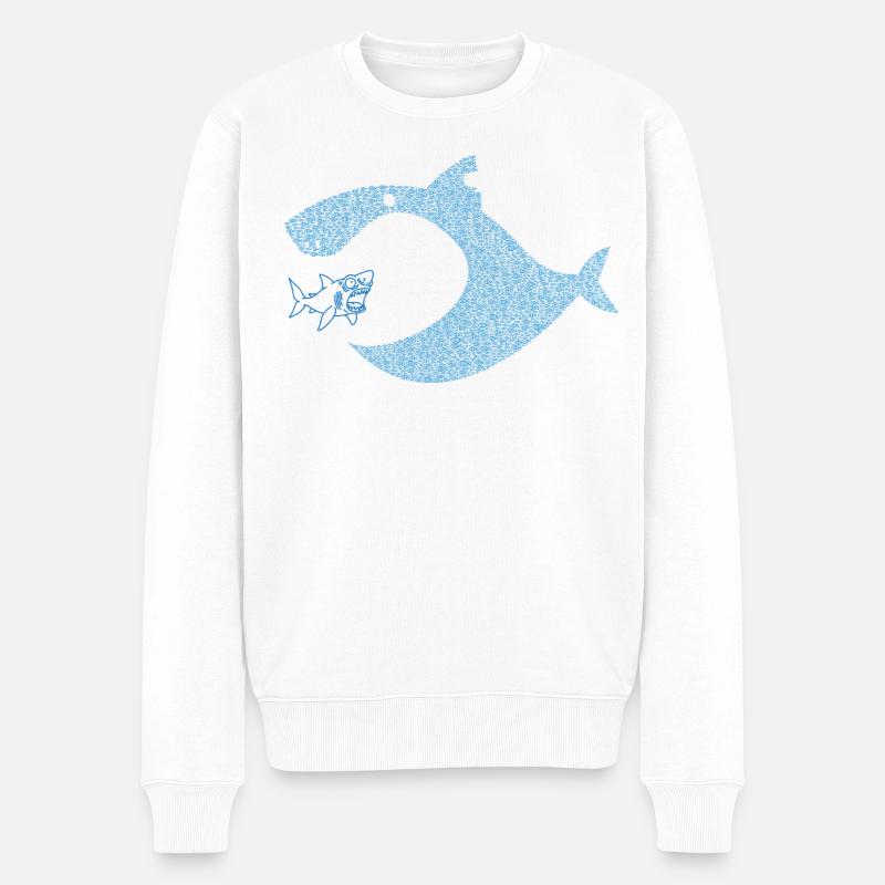 Pececitos Unidos S.I. - Männer Premium Bio Pullover - Weiß