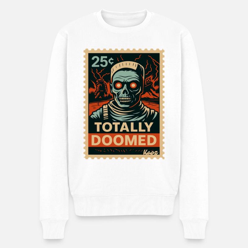 conception d’illustration de crâne apocalyptique - Pull Premium bio Homme - blanc