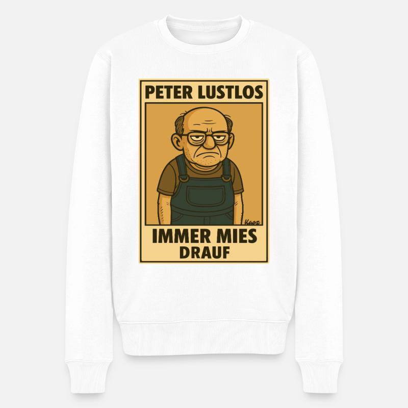 Peter Apathique Toujours de mauvaise humeur - Pull Premium bio Homme - blanc
