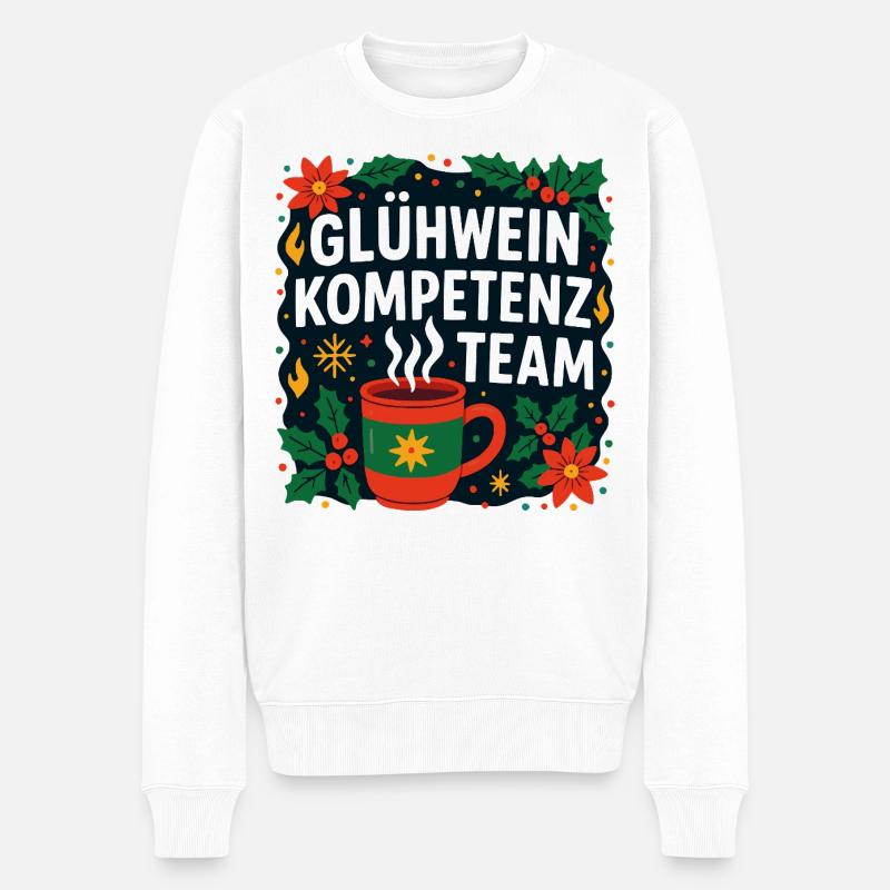 Glühwein Team - Männer Premium Bio Pullover - Weiß