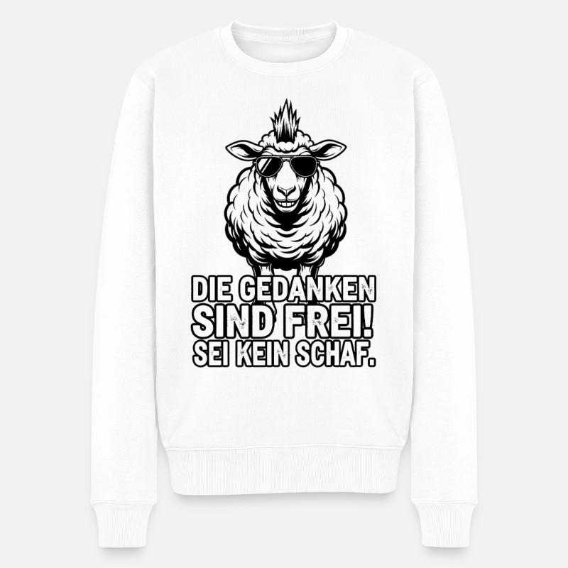 Cool Sheep - Liberté d'expression - Pull Premium bio Homme - blanc