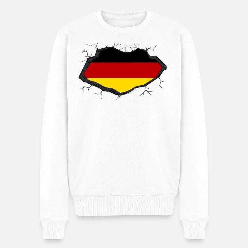 Drapeau de l’Allemagne - Pull Premium bio Homme - blanc