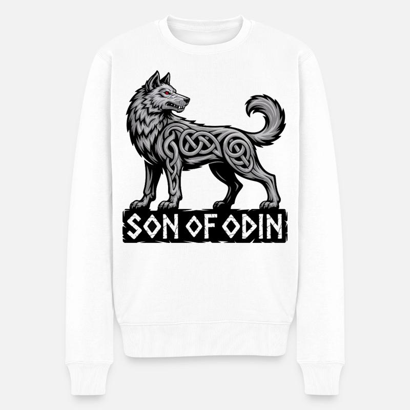 Fils d’Odin Wolf - Pull Premium bio Homme - blanc