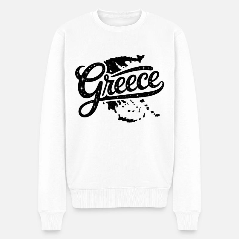 Grèce - Conception de souvenirs - Pull Premium bio Homme - blanc