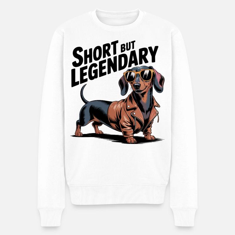 Teckel légendaire - Pull Premium bio Homme - blanc