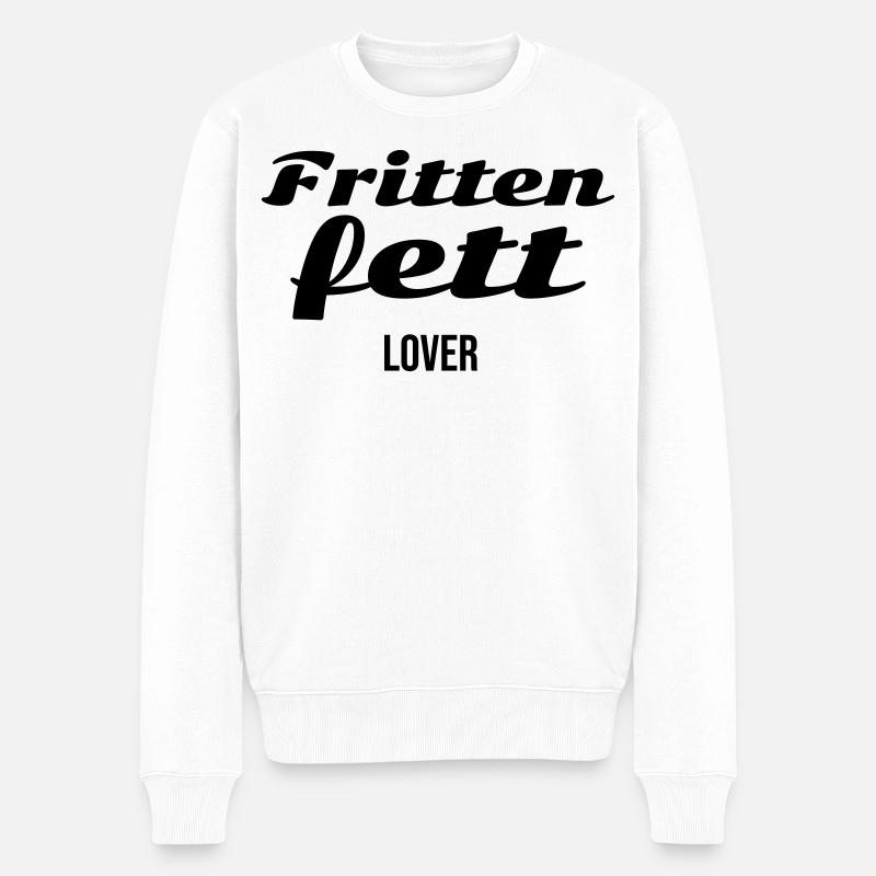 Frittenfett Lover - Männer Premium Bio Pullover - Weiß