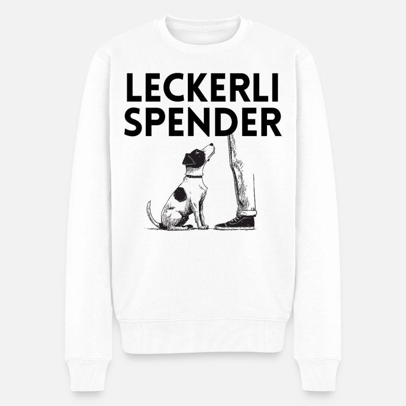 Leckerli-Spender - Männer Premium Bio Pullover - Weiß