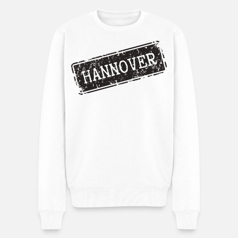 Hannover Design - Männer Premium Bio Pullover - Weiß