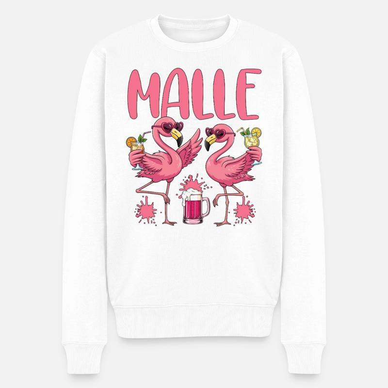 Malle Party Crew - Männer Premium Bio Pullover - Weiß