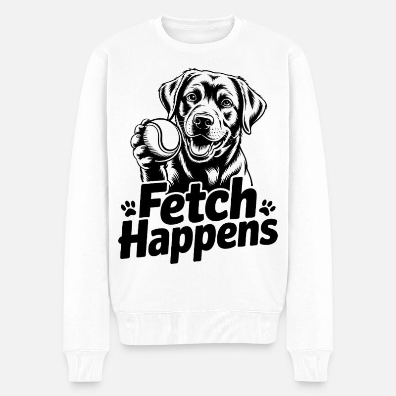 Fetch passiert - Männer Premium Bio Pullover - Weiß