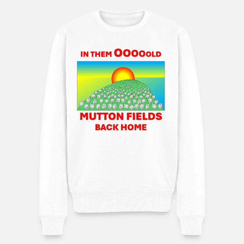 Hammelfelder - Männer Premium Bio Pullover - Weiß