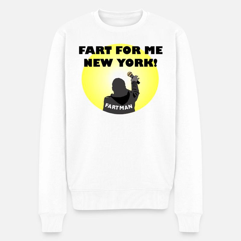 Furzmann Komödie Illustration - Männer Premium Bio Pullover - Weiß