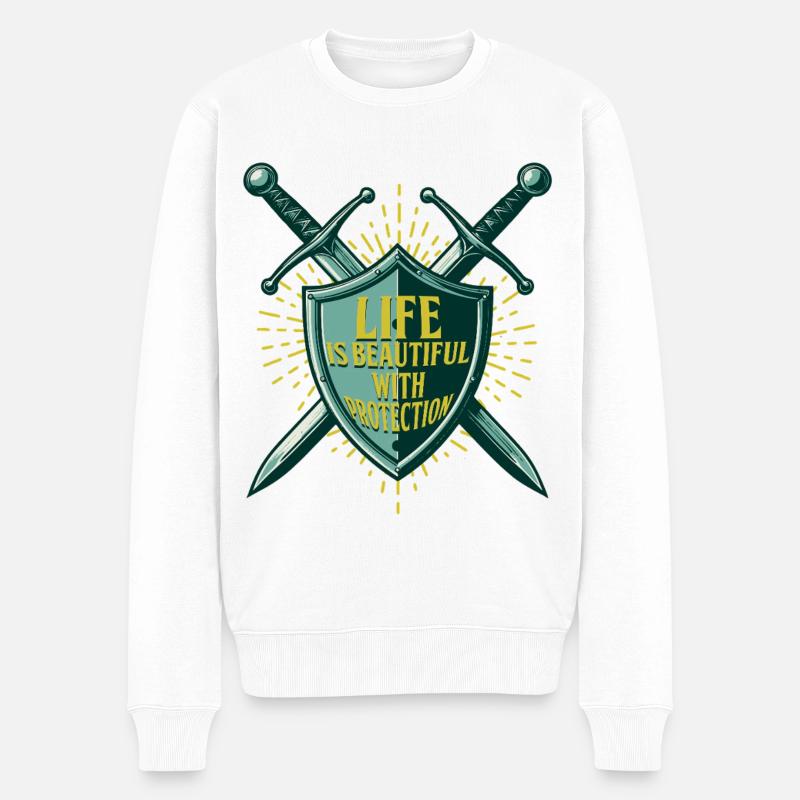 Versicherungskaufmann Versicherungsmakler - Männer Premium Bio Pullover - Weiß