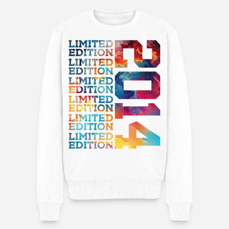 LIMITED EDITION 2014 12 JAHRE 12. GEBURTSTAG - Männer Premium Bio Pullover - Weiß