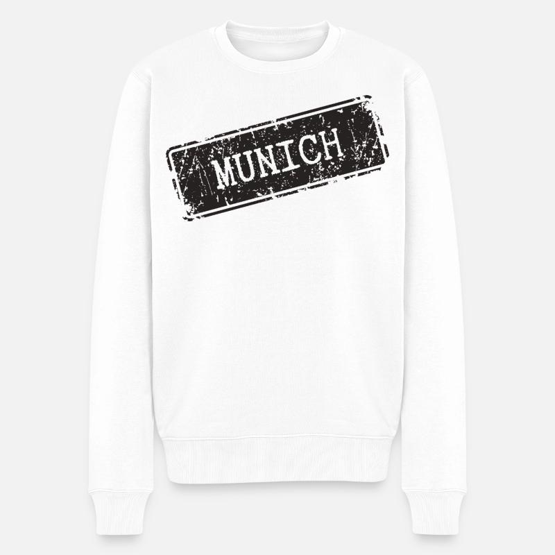 München  - Männer Premium Bio Pullover - Weiß