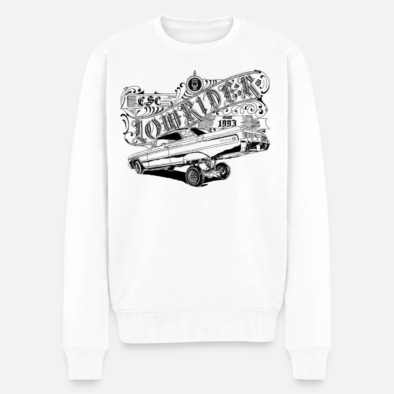 E.S.C. Lowrider - Männer Premium Bio Pullover - Weiß