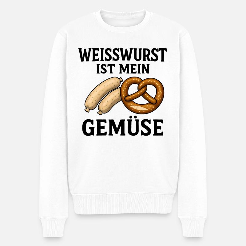 La Weisswurst est mon légume - Pull Premium bio Homme - blanc