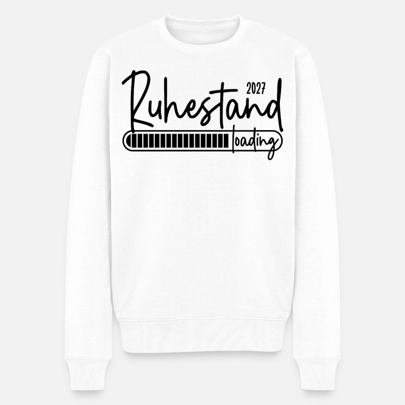 Ruhestand 2027 loading - Männer Premium Bio Pullover - Weiß