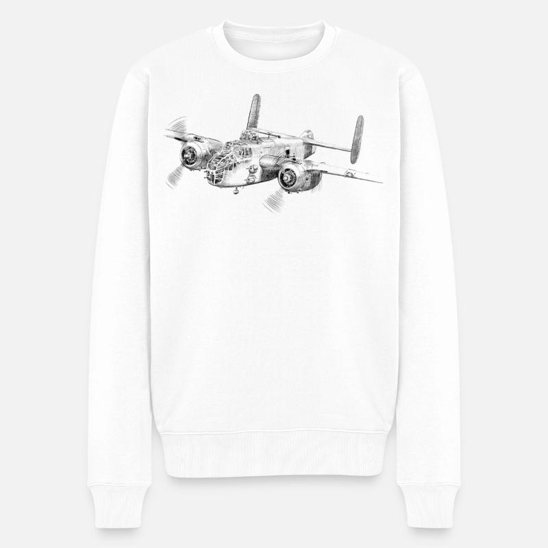 B-25 - Pull Premium bio Homme - blanc