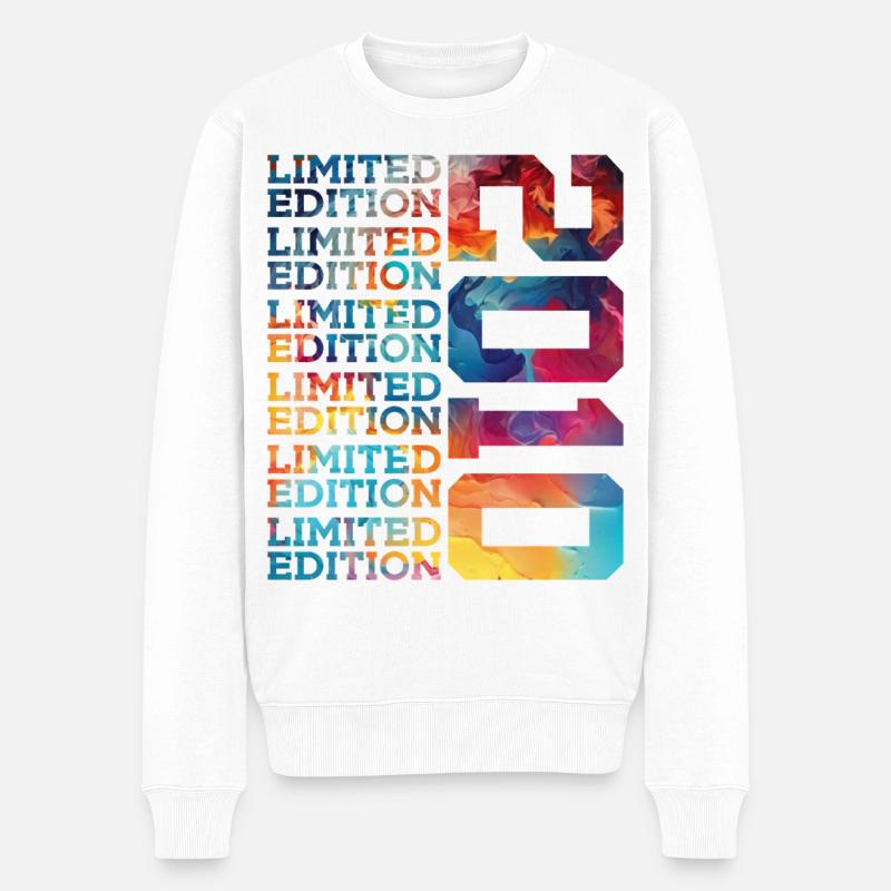 LIMITED EDITION 2010 16 JAHRE 16. GEBURTSTAG - Männer Premium Bio Pullover - Weiß