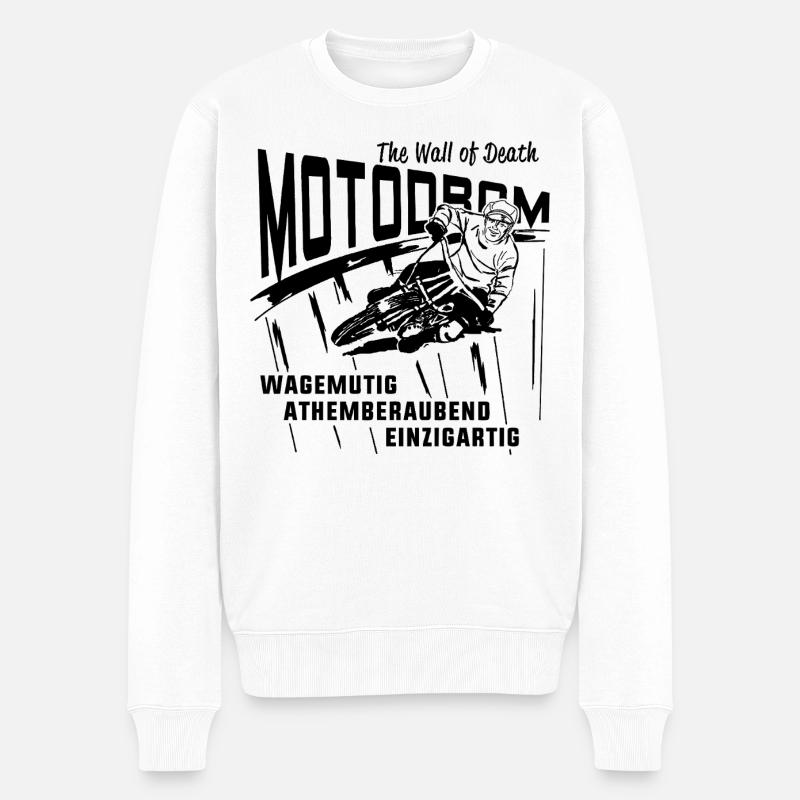 Motodrom - Männer Premium Bio Pullover - Weiß