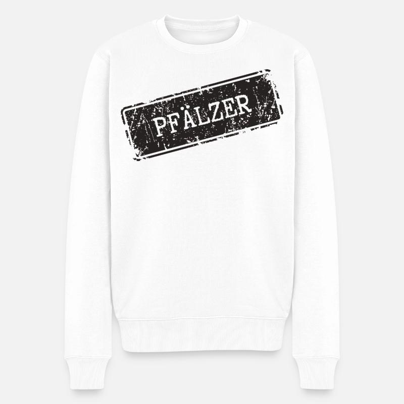 Pfalz Regionaldruck Design - Männer Premium Bio Pullover - Weiß