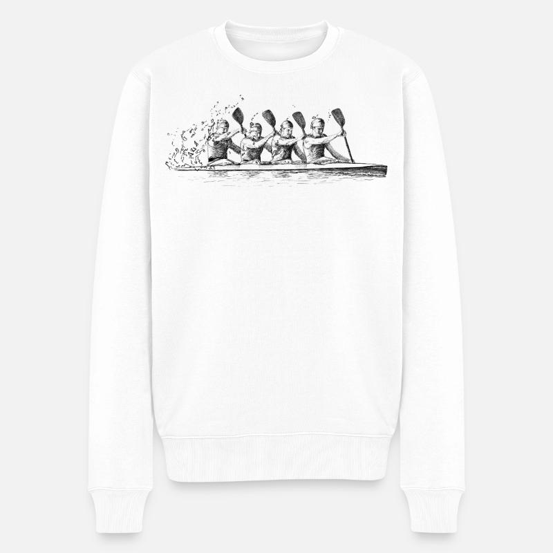Course de canoë - Pull Premium bio Homme - blanc