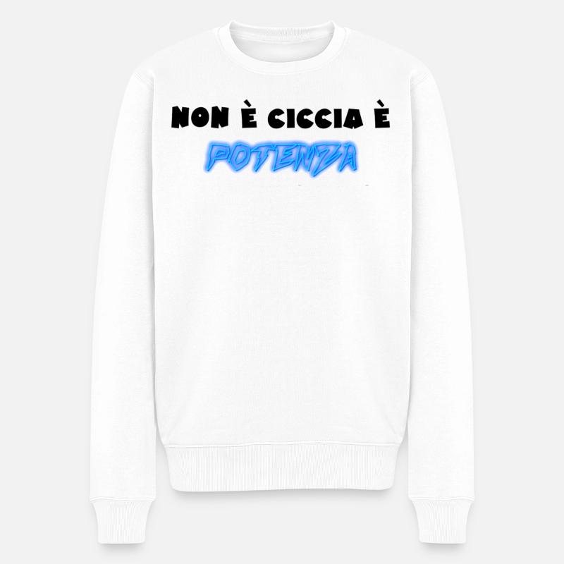 Neon Power avec message de motivation pour l’alimentation - Pull Premium bio Homme - blanc
