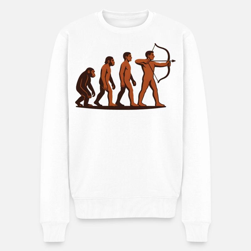 Archer cible à arc Evolution Archery - Pull Premium bio Homme - blanc