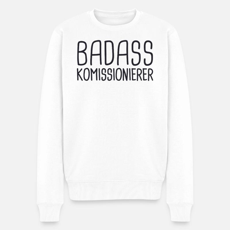 Komissionierer Badass - Männer Premium Bio Pullover - Weiß
