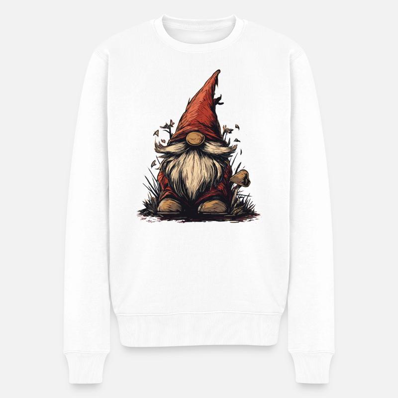 Drôle de nain de jardin - Pull Premium bio Homme - blanc