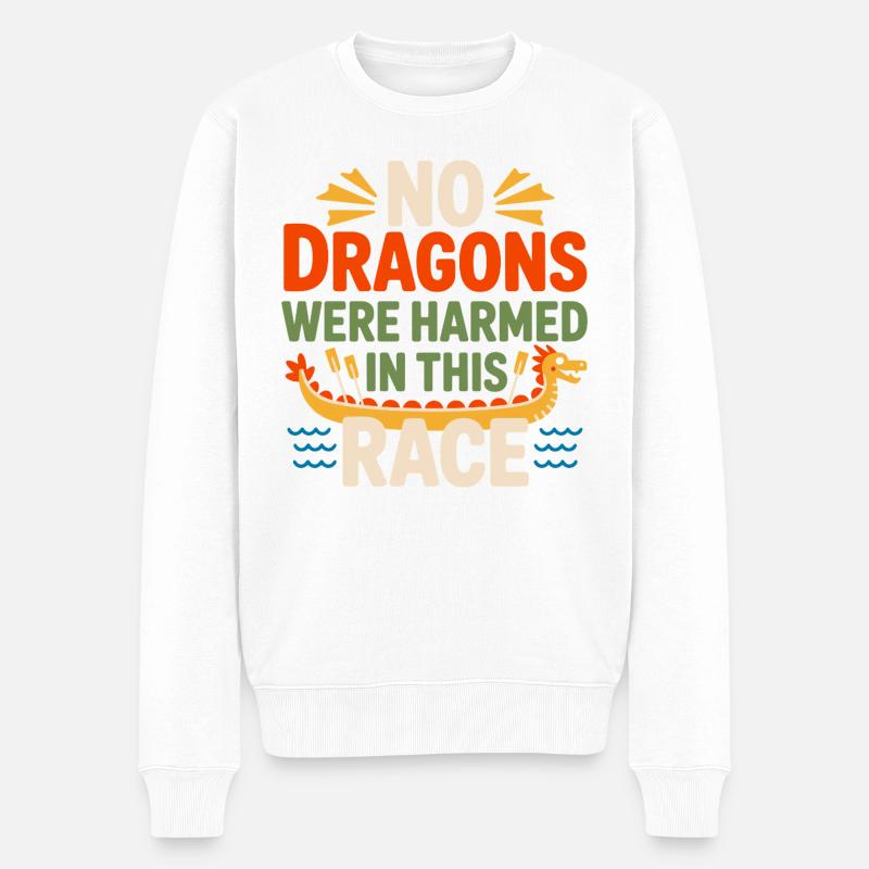 Team-Paddeln Synchronisierte Kunst - Männer Premium Bio Pullover - Weiß