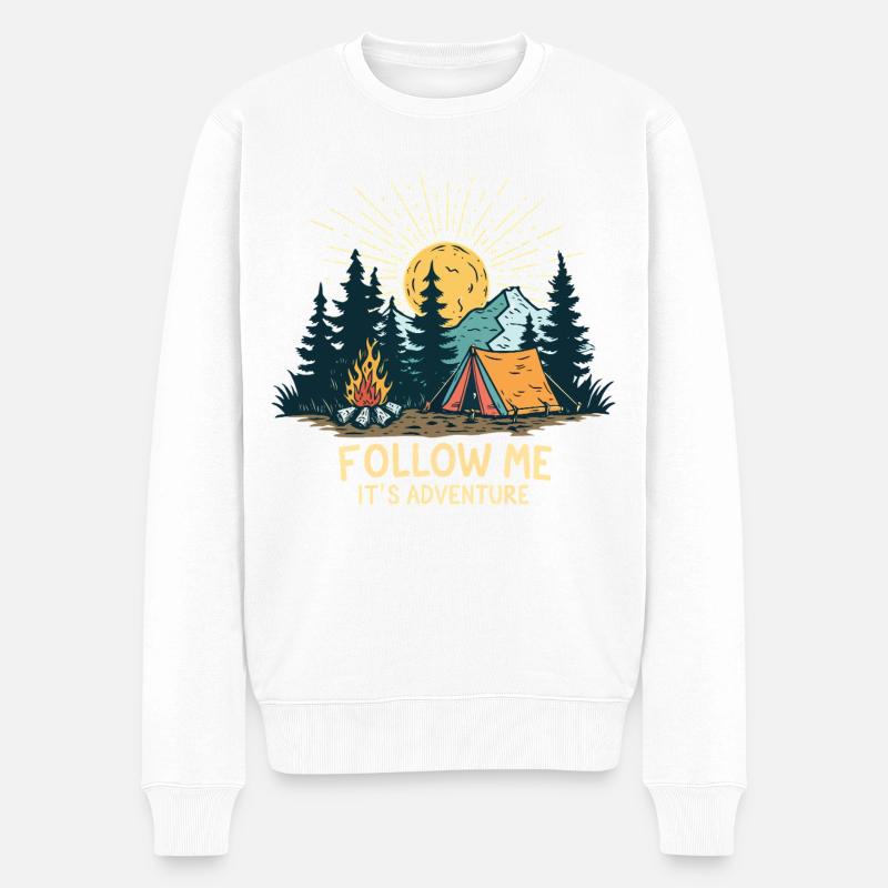 Aventure Nocturne en Nature - Pull Premium bio Homme - blanc