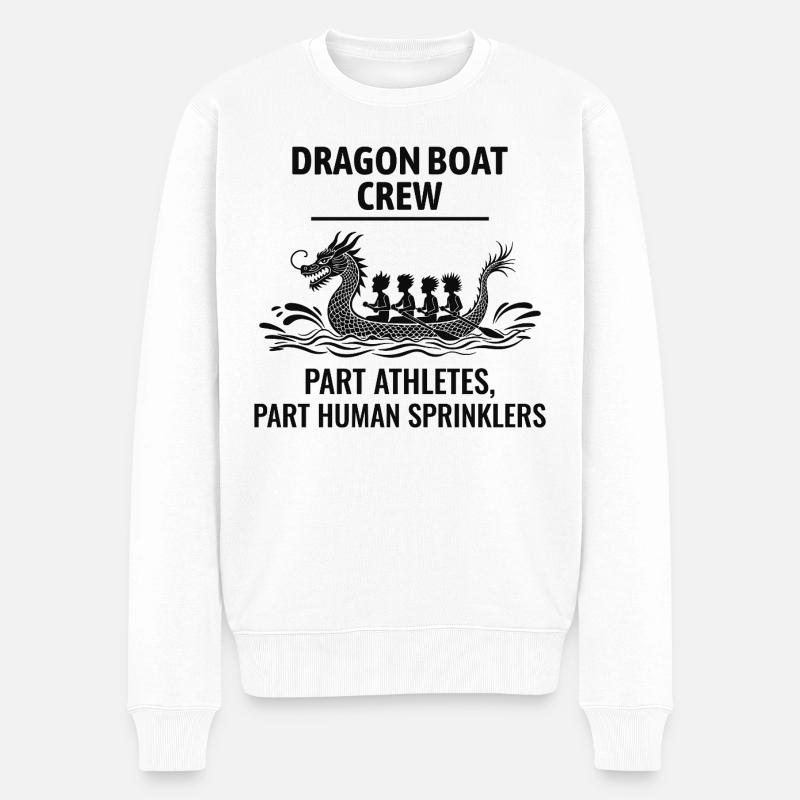 Drachenboot-Team Wasserspaß - Männer Premium Bio Pullover - Weiß