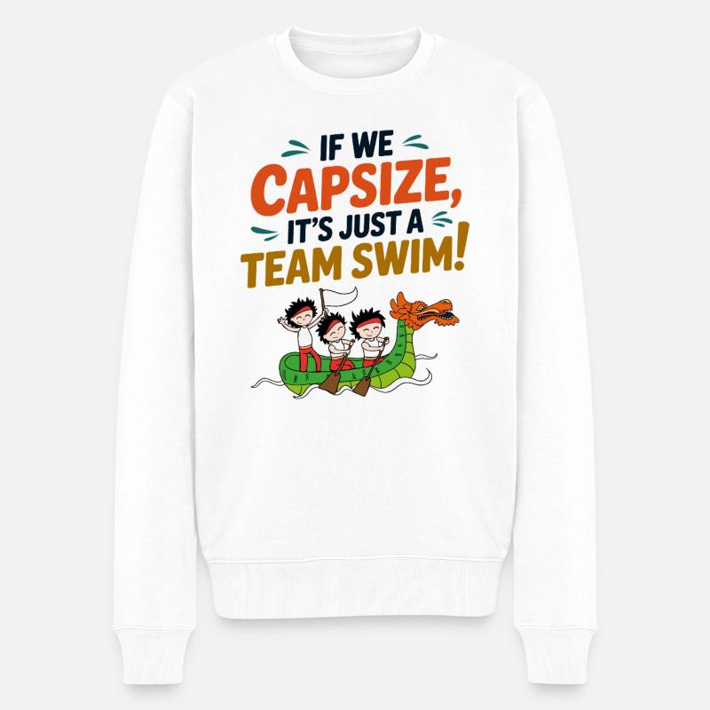 Synchronisiertes Paddelteam - Männer Premium Bio Pullover - Weiß