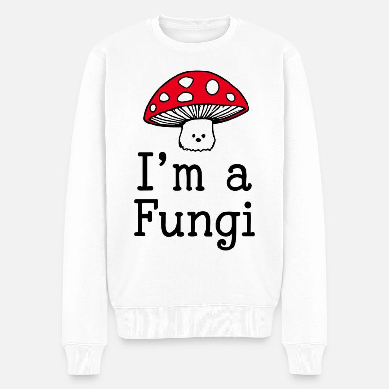 Je suis un champignon - Drôle de champignon - Pull Premium bio Homme - blanc