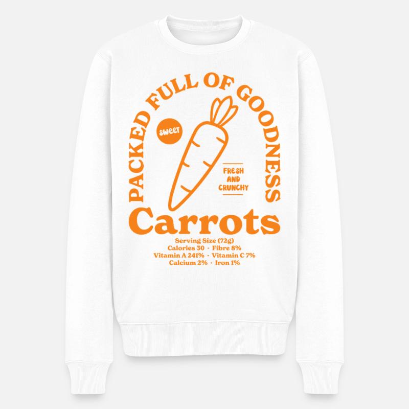 Carottes - Pull Premium bio Homme - blanc
