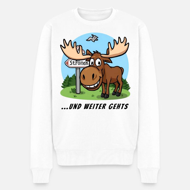 Emil ...und weiter geht's - Männer Premium Bio Pullover - Weiß