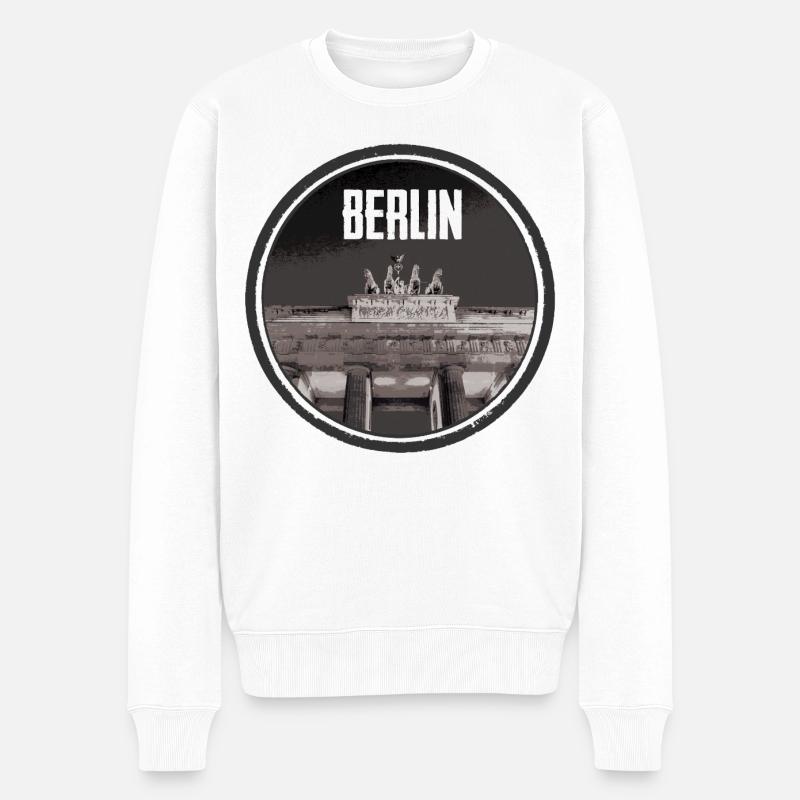 Conception de l’architecture urbaine de Berlin - Pull Premium bio Homme - blanc