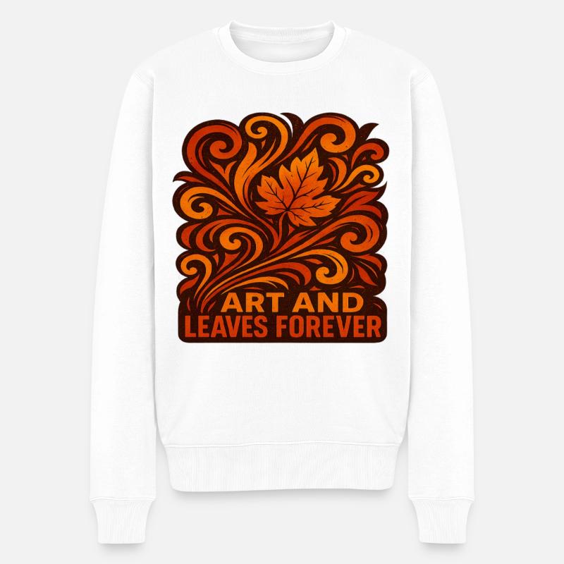 Abstract Autumn Herbst Herbstlich - Männer Premium Bio Pullover - Weiß