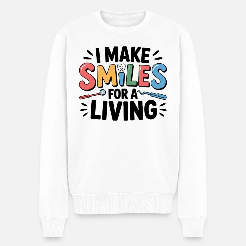 Couronnes Bridges Artisanat Dental Lab Tech - Pull Premium bio Homme - blanc