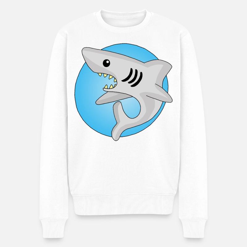 Manga-Hai - Männer Premium Bio Pullover - Weiß