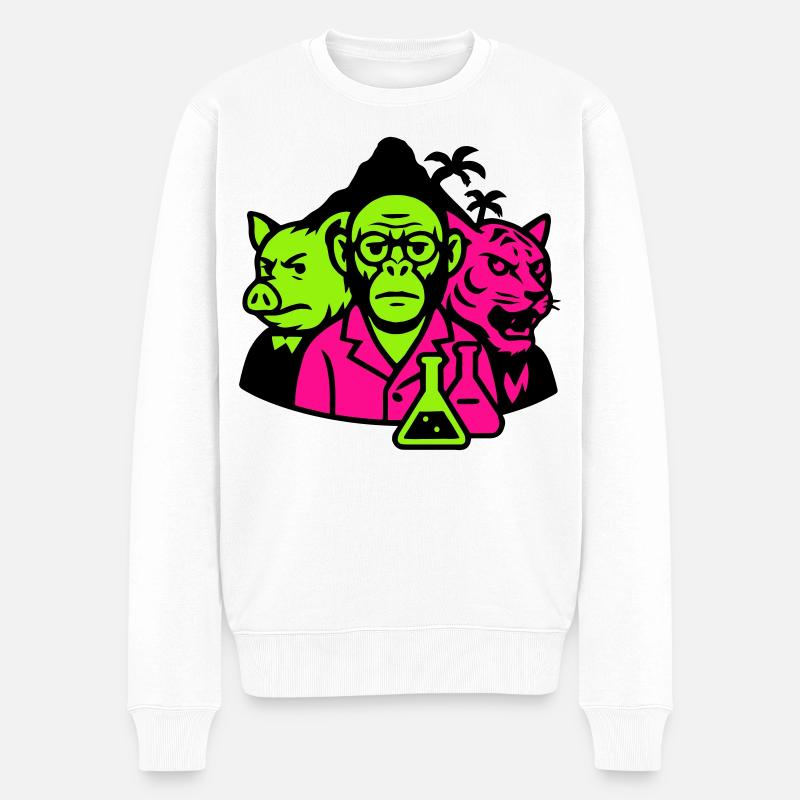 Île étrange - Pull Premium bio Homme - blanc