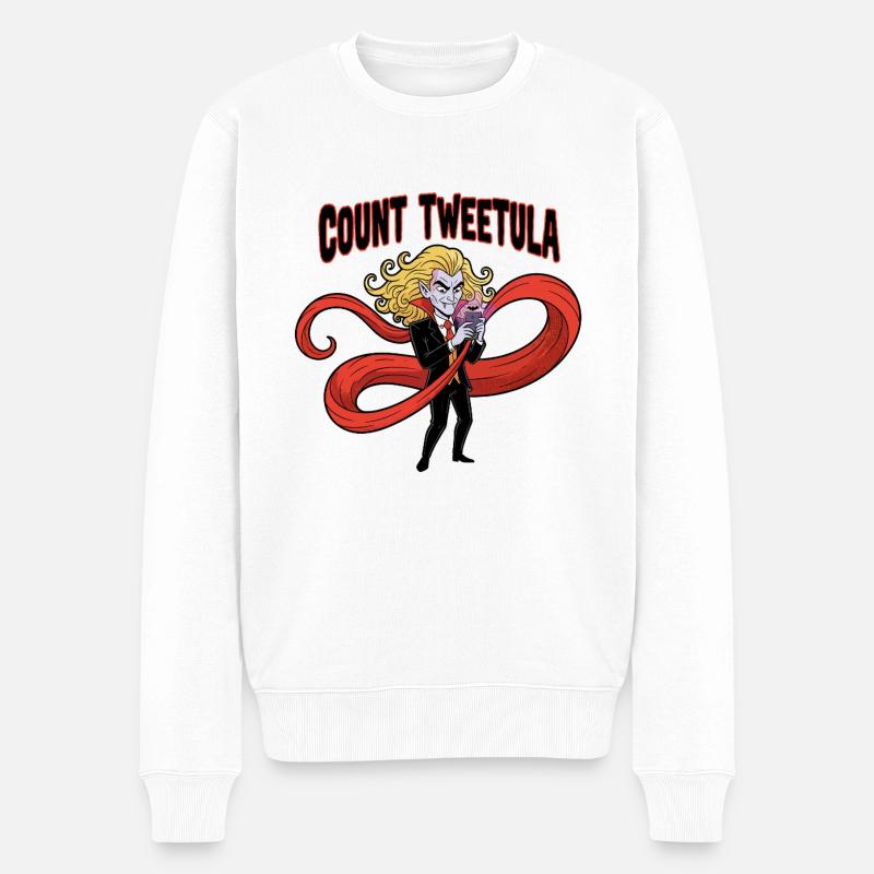 Vampire Tordu Meme Design - Pull Premium bio Homme - blanc